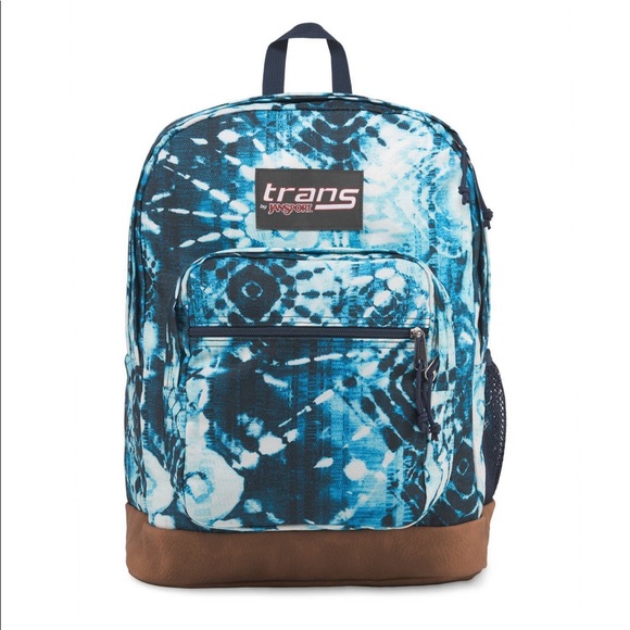 New Trans by JanSport Blue White Tie Dye Backpack Indigo Shibori W//Laptop Sleeve